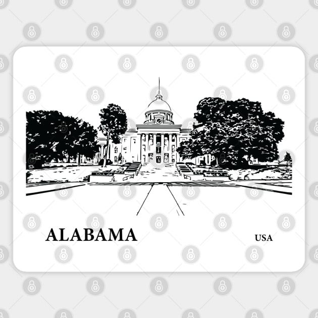 Alabama USA Magnet by Lakeric